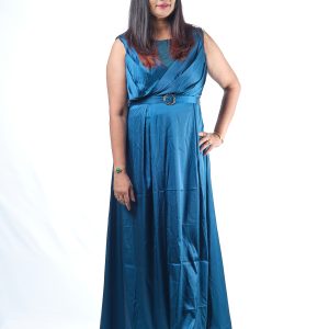 Teal Blue Evening Dress