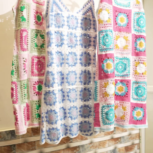 GORGEOUS CROCHET BEACH SHORT DRESS