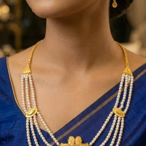 LAYERED PEARL KUNDAN NECKLACE (MODERN BRIDAL TERM)